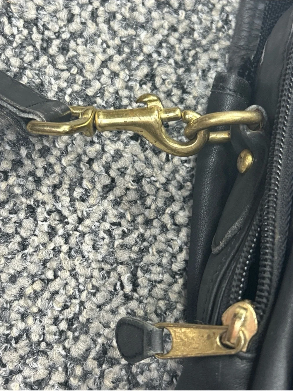 Vintage Coach 0532 Black Leather Briefcase Messenger Laptop Bag Work Office